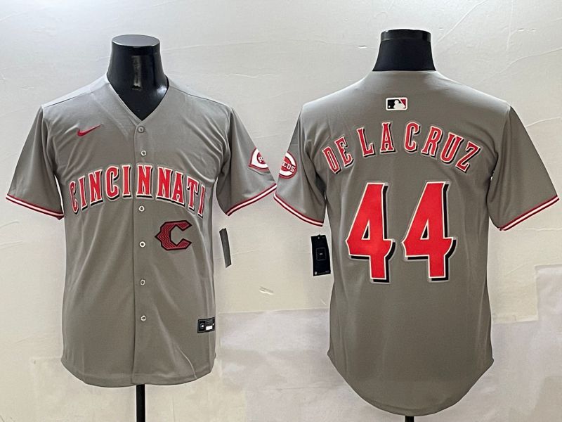 Men Cincinnati Reds #44 Delacruz Grey Game Nike 2025 MLB Jersey style 7->cincinnati reds->MLB Jersey